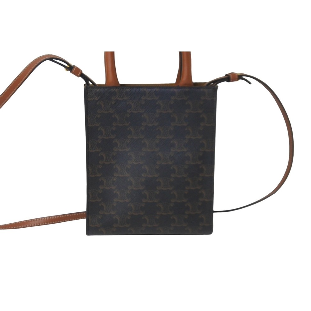 CELINE Vertical Triomphe Canvas Handbag Logo - Picture 3 of 9